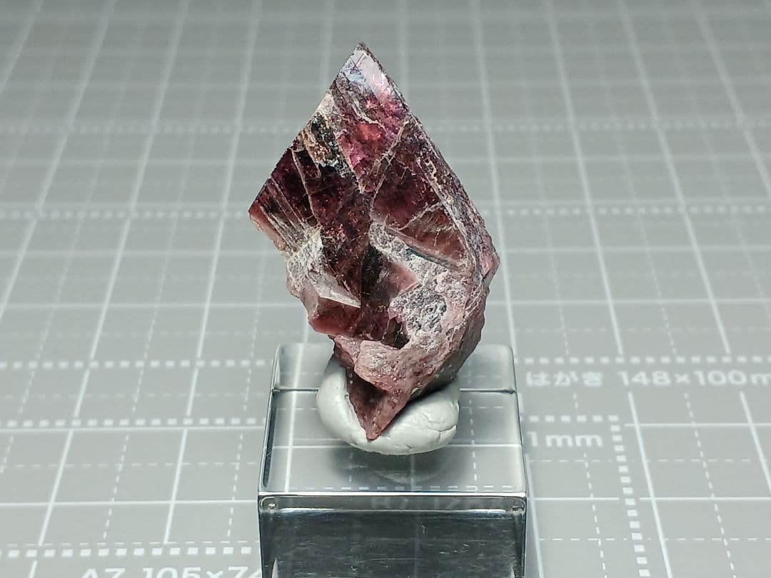 国産鉱物　パイロクスマンガン石　3cm　原石　Pyroxmangite　鉱物標本