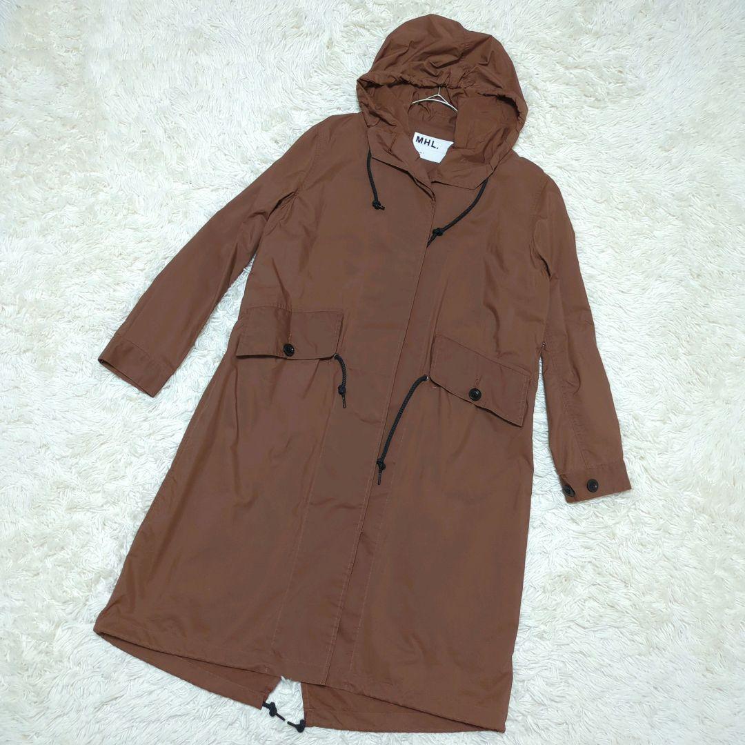 美品 マーガレットハウエル　MHL. モッズコート　フーディー エンジ　Ⅰ