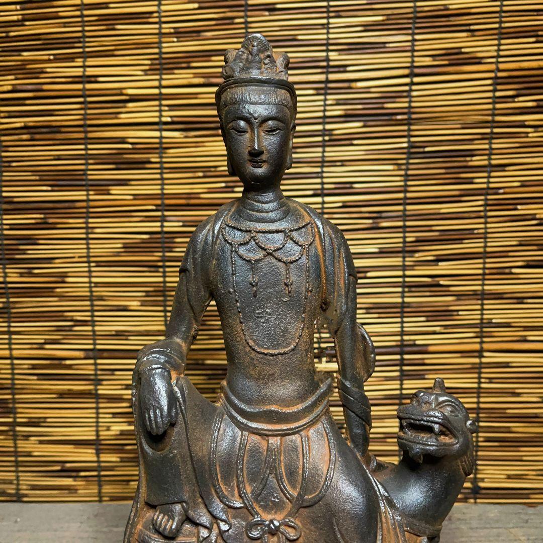 鉄器 鉄仏 坐獣像釈迦尼仏 家内仏堂 供養 禅意 茶室 置物 工芸品