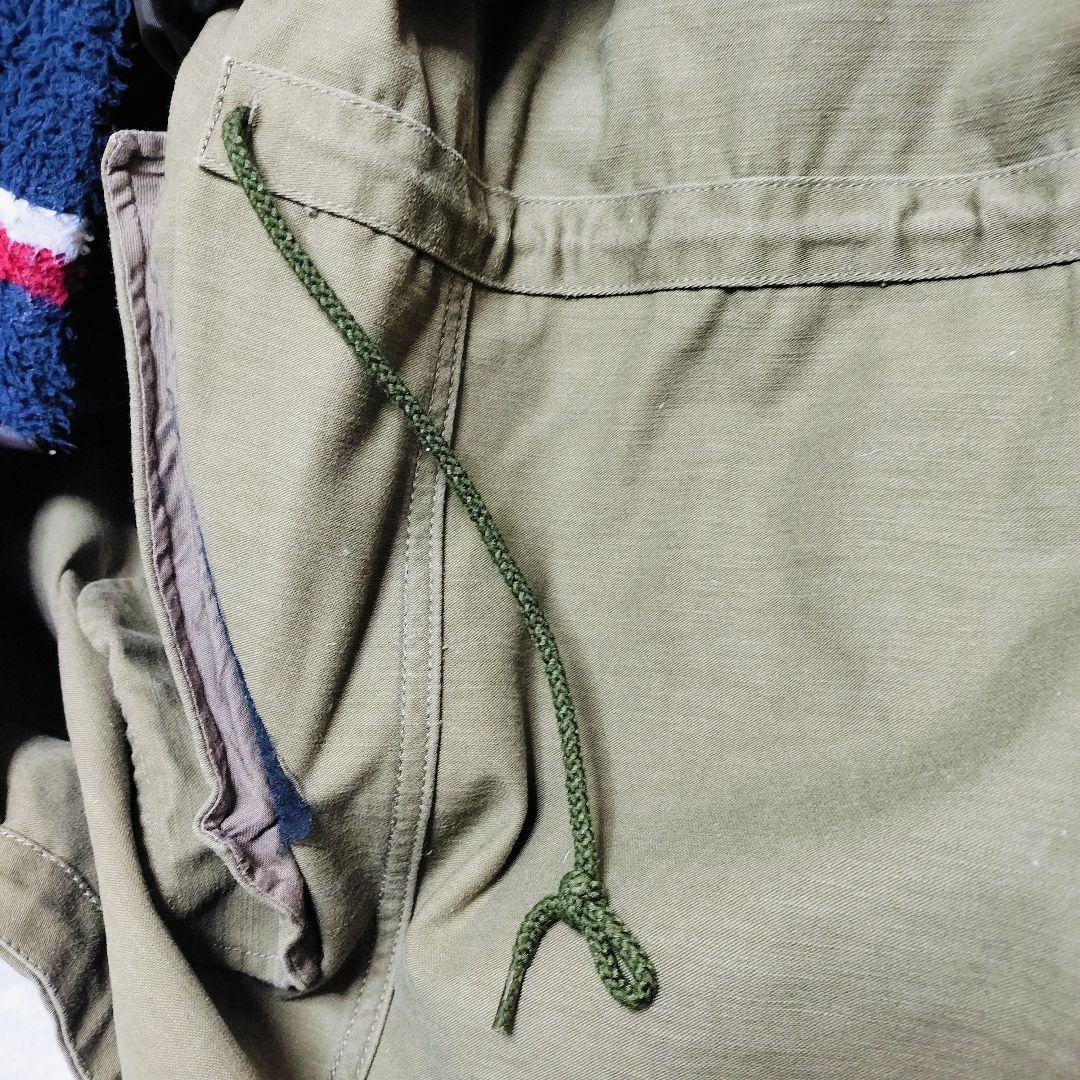 フレッドペリー モッズコート ライナー ストライプ 刺繍 カーキ 10 L