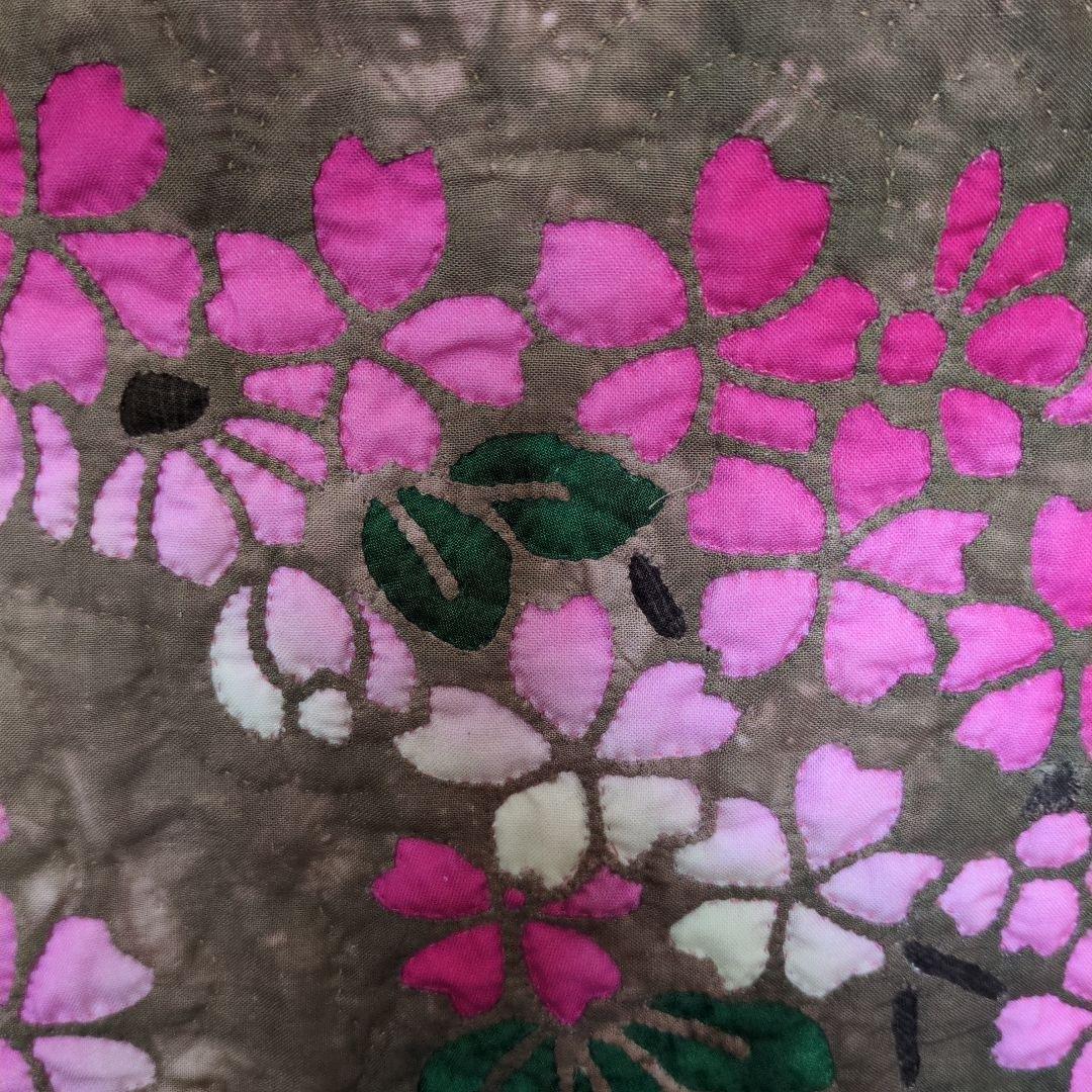 サクラのハワイアンキルトバッグ　ハンドメイド