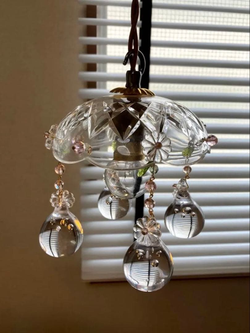 ミニシャンデリア（雫）1920年　フランス　アンティーク　ランプシェード