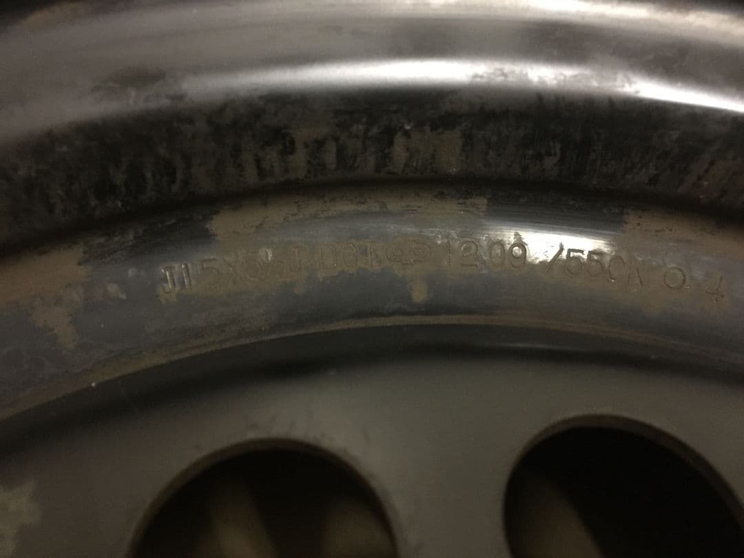 インサイト 純正15インチ スチールホイール 4本 スタッドレス ブリザック