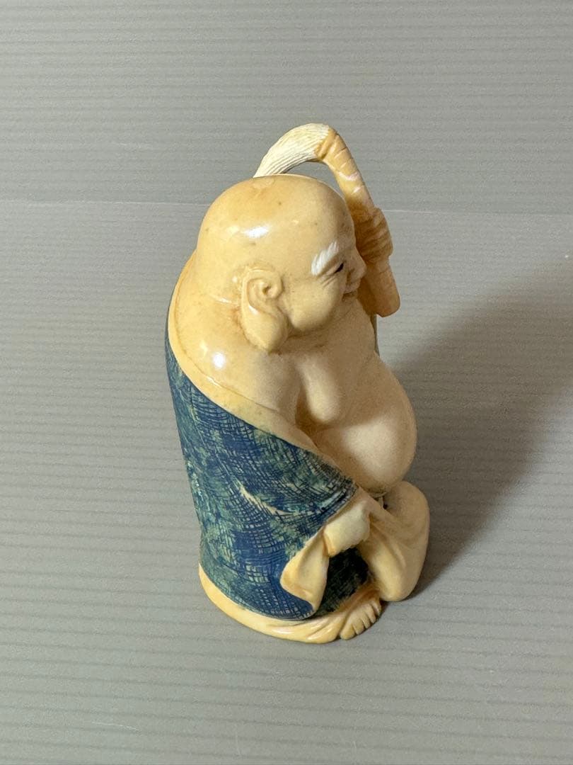 2733 根付　置物　2客　骨董品　古美術　布袋　仏像 七福神