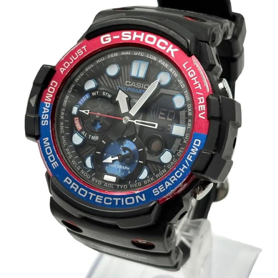 レア G-SHOCK ガルフマスター アナデジ 腕時計 ブラック ペプシカラー