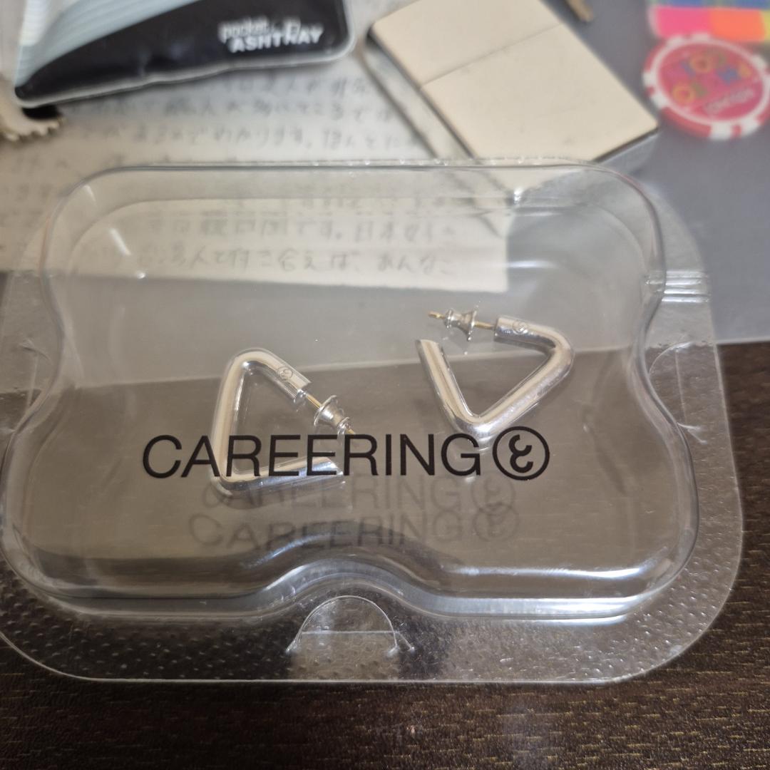 CARERING 701 TRIANGLE シルバー 三角形フープピアス