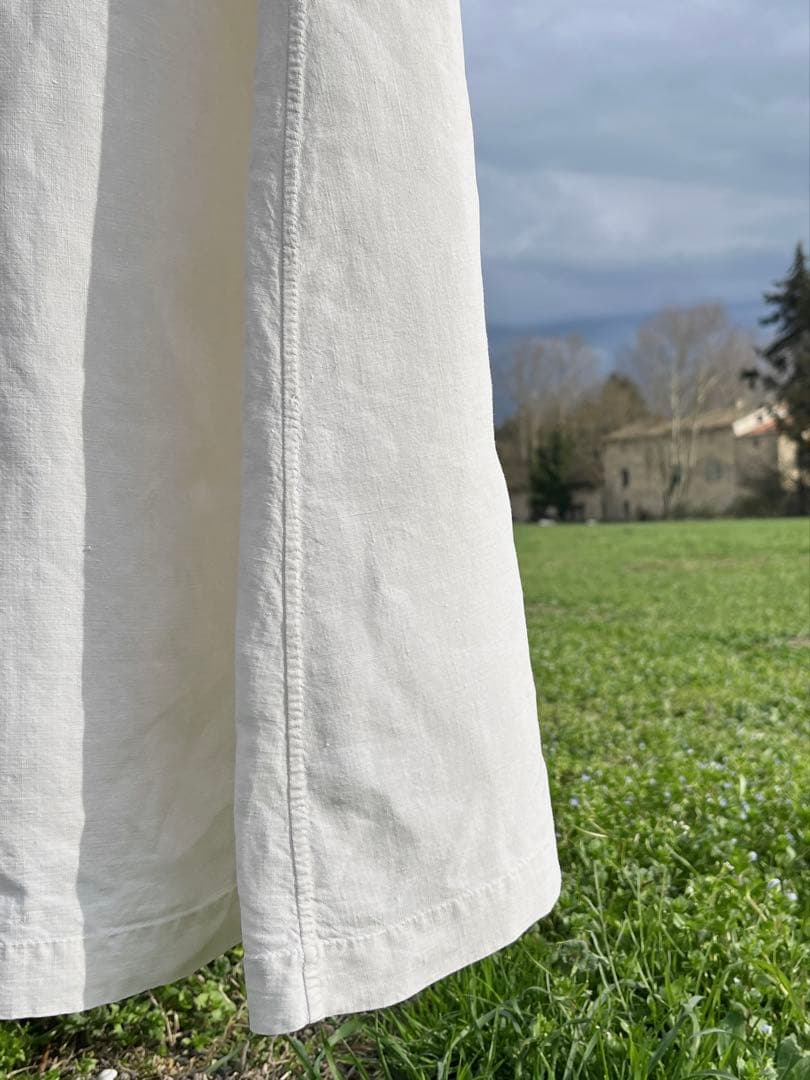 ◆フランスアンティーク｜手編みレースのナイトドレス、リネンワンピース、ネグリジェ