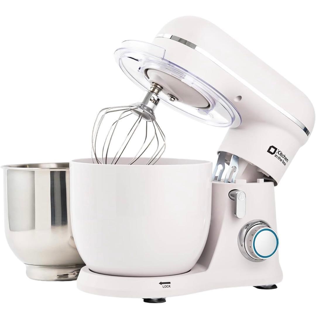 スタンドミキサー 3.5L+3.5Lダブルボウル コンパクト 卓上ミキサー