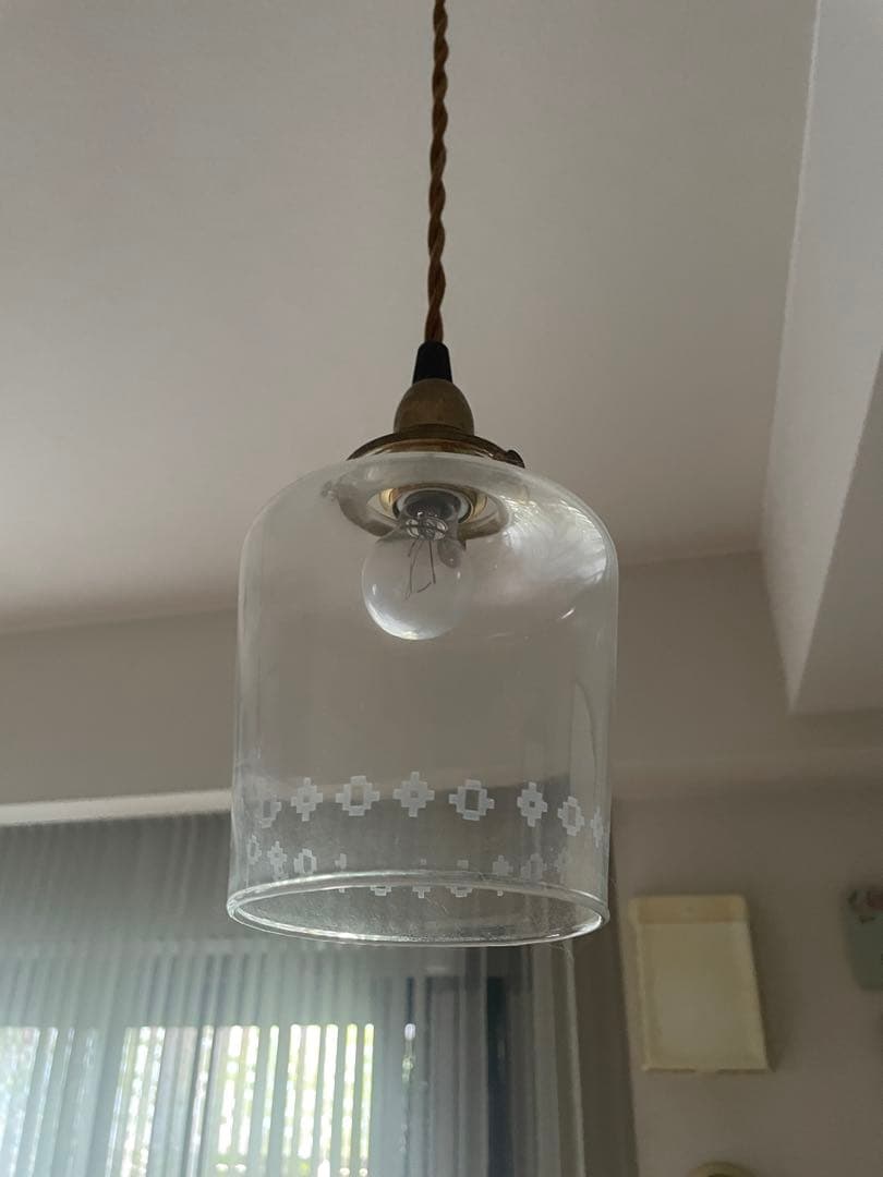 クリアガラス ペンダントライト 2灯