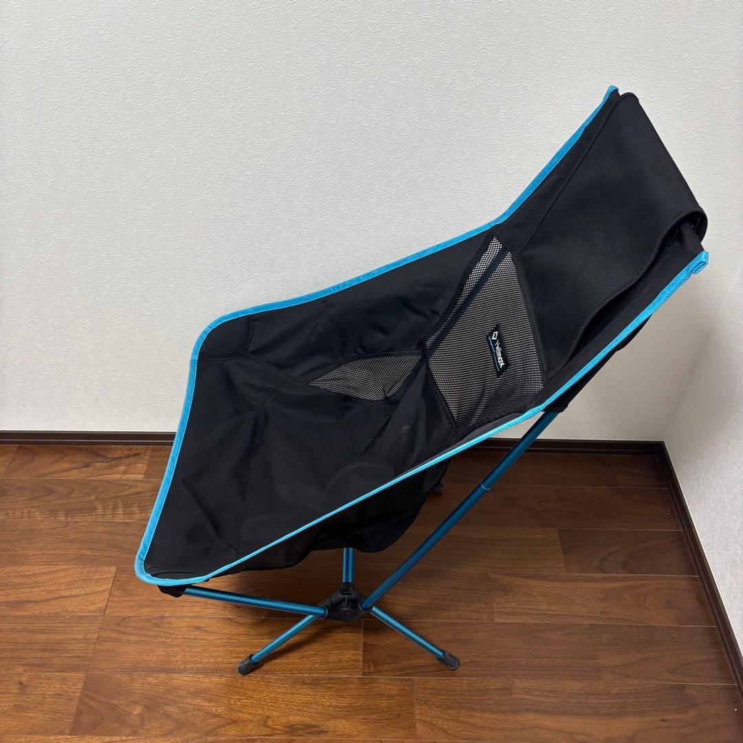 美品　ヘリノックス チェアツー ブラック　ブルー