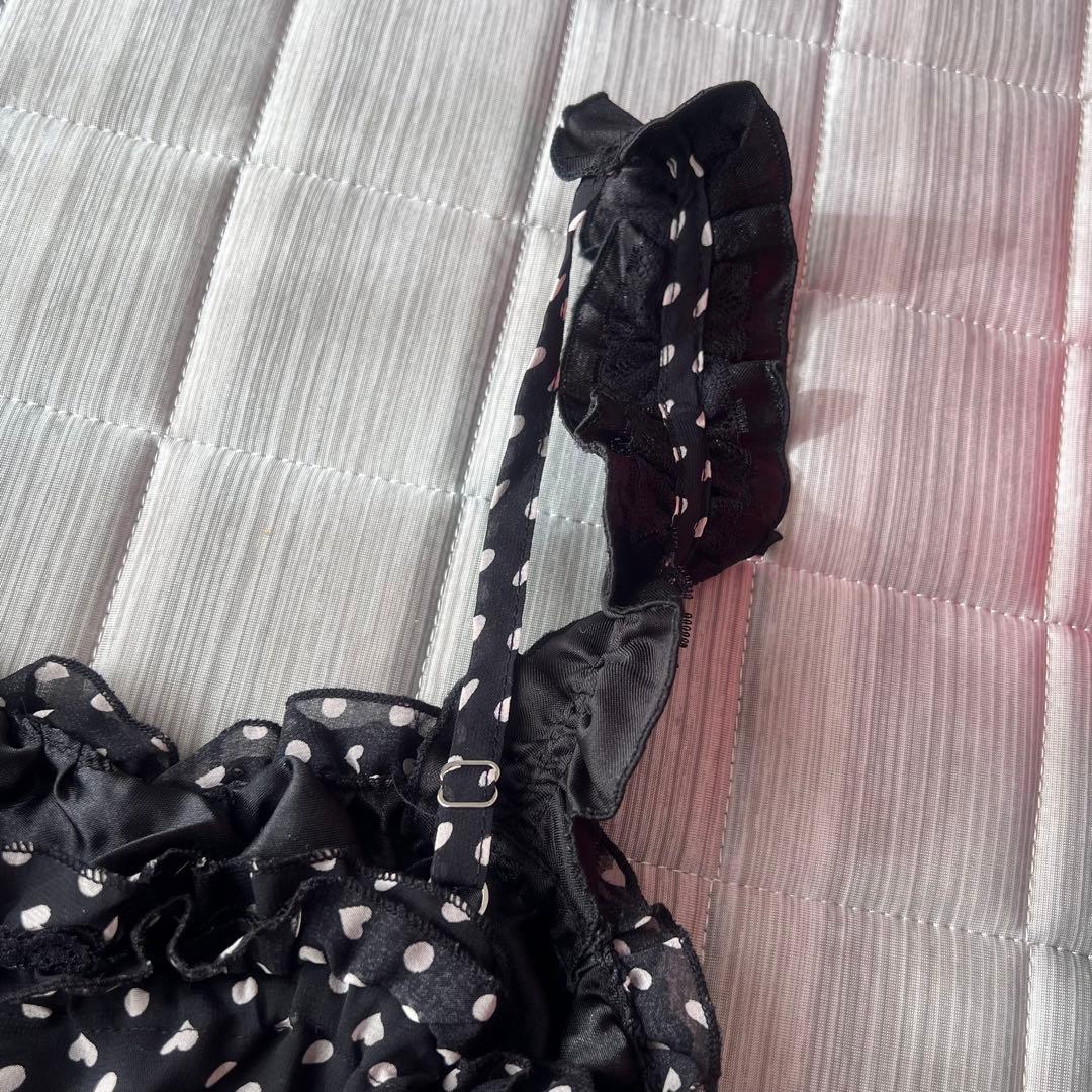 TRALALA ドット柄 キャミミニワンピース