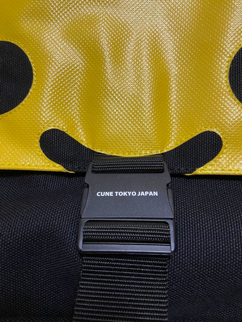 CUNE ボディバッグ ショルダーバッグ 黒×黄色 未使用 長期自宅保管
