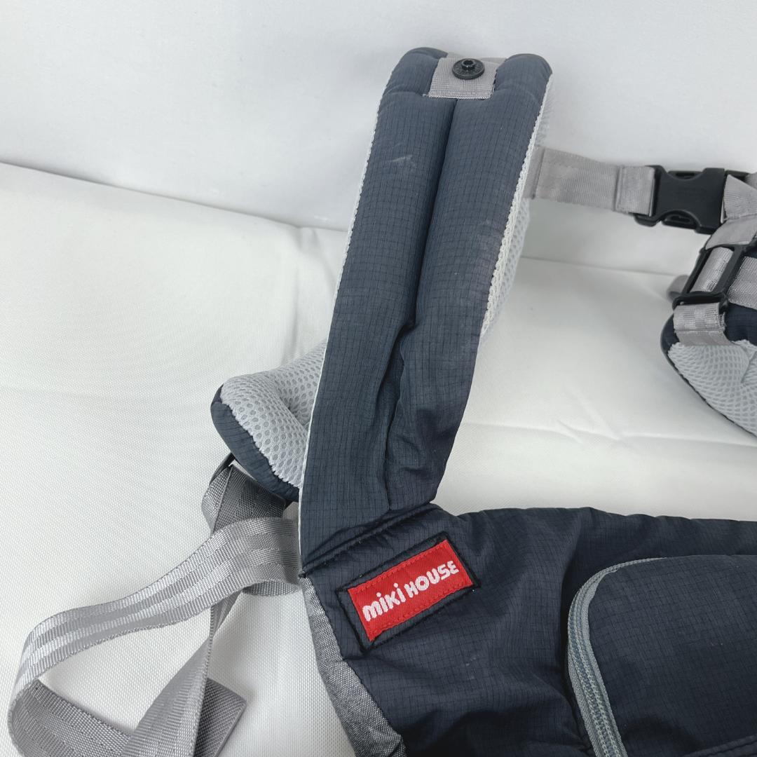 美品☘️ ミキハウス ポグネー ベビーキャリア ブラック　ヒップシート