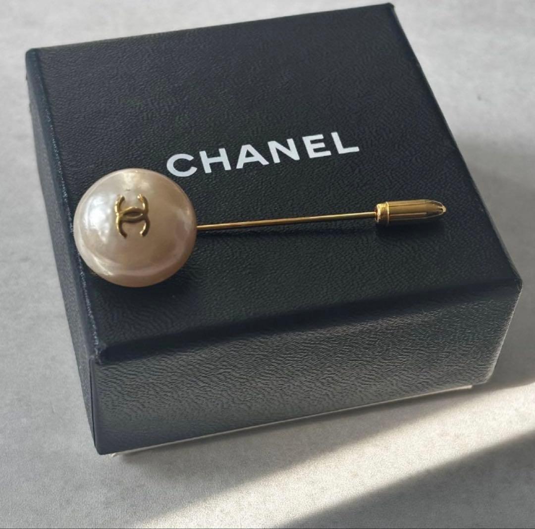 【美品】CHANEL パールピン　ピンブローチ