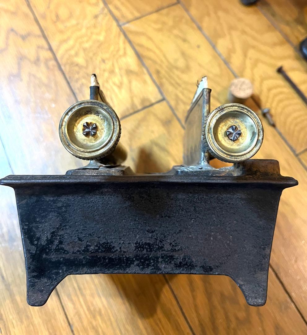 アイロンストーブ　ダブル レイルロードランタン アンティーク ビンテージ