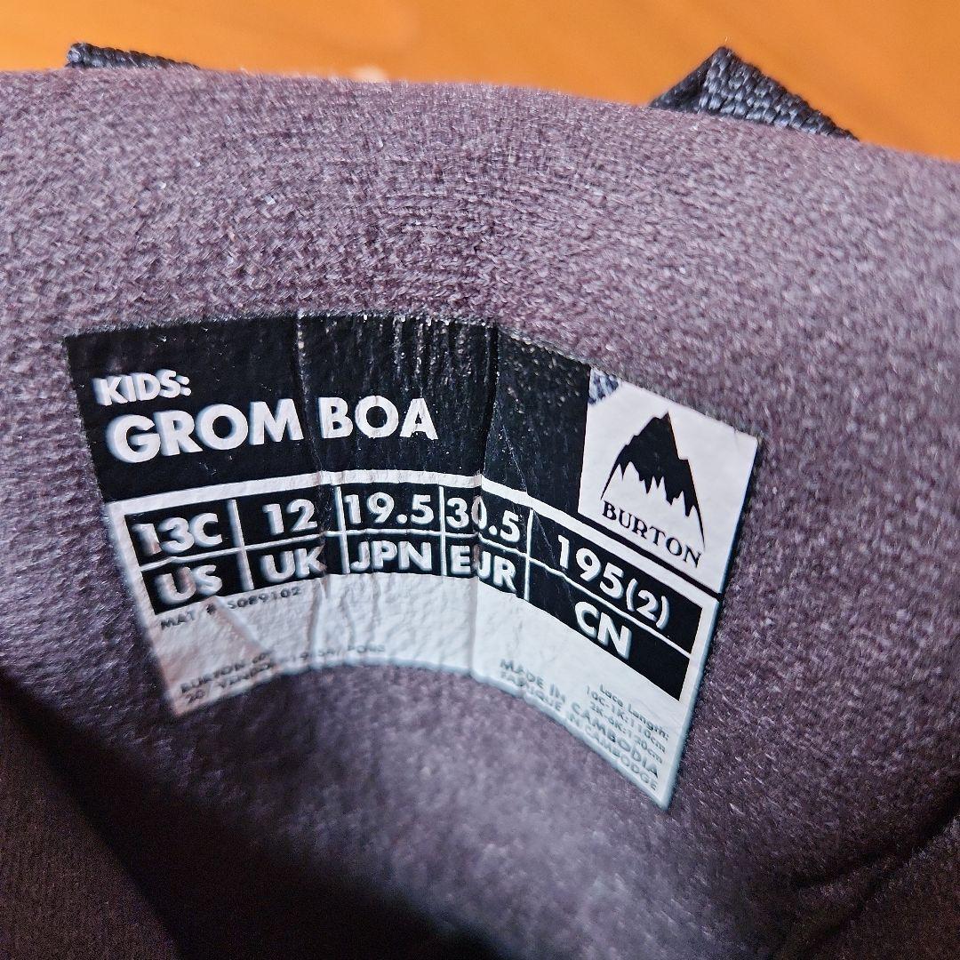 Burton GROM BOA 子供用スノーボードブーツ 19.5