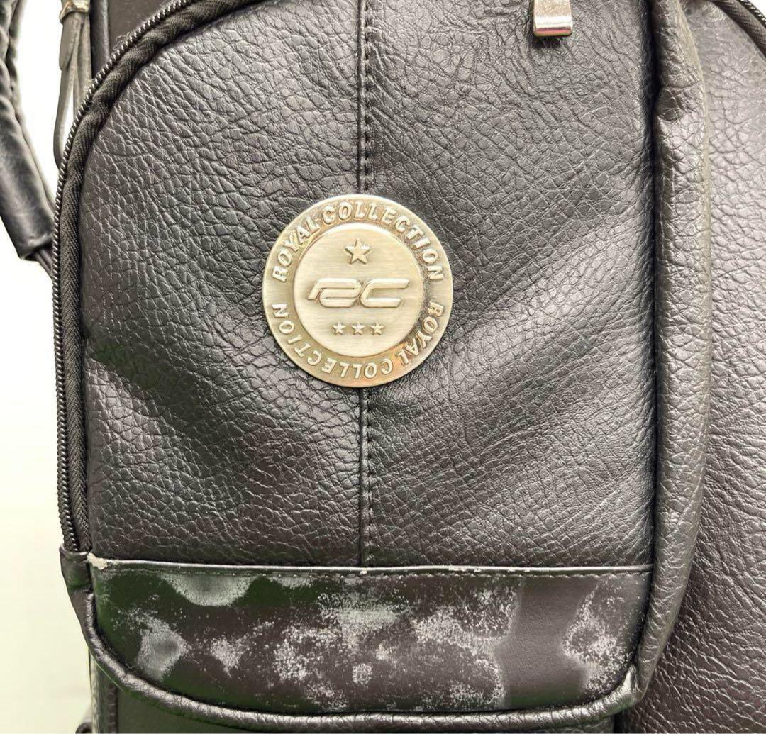 ロイヤルコレクション キャディバッグ　ゴルフバッグ8.5インチ　黒　ブラック