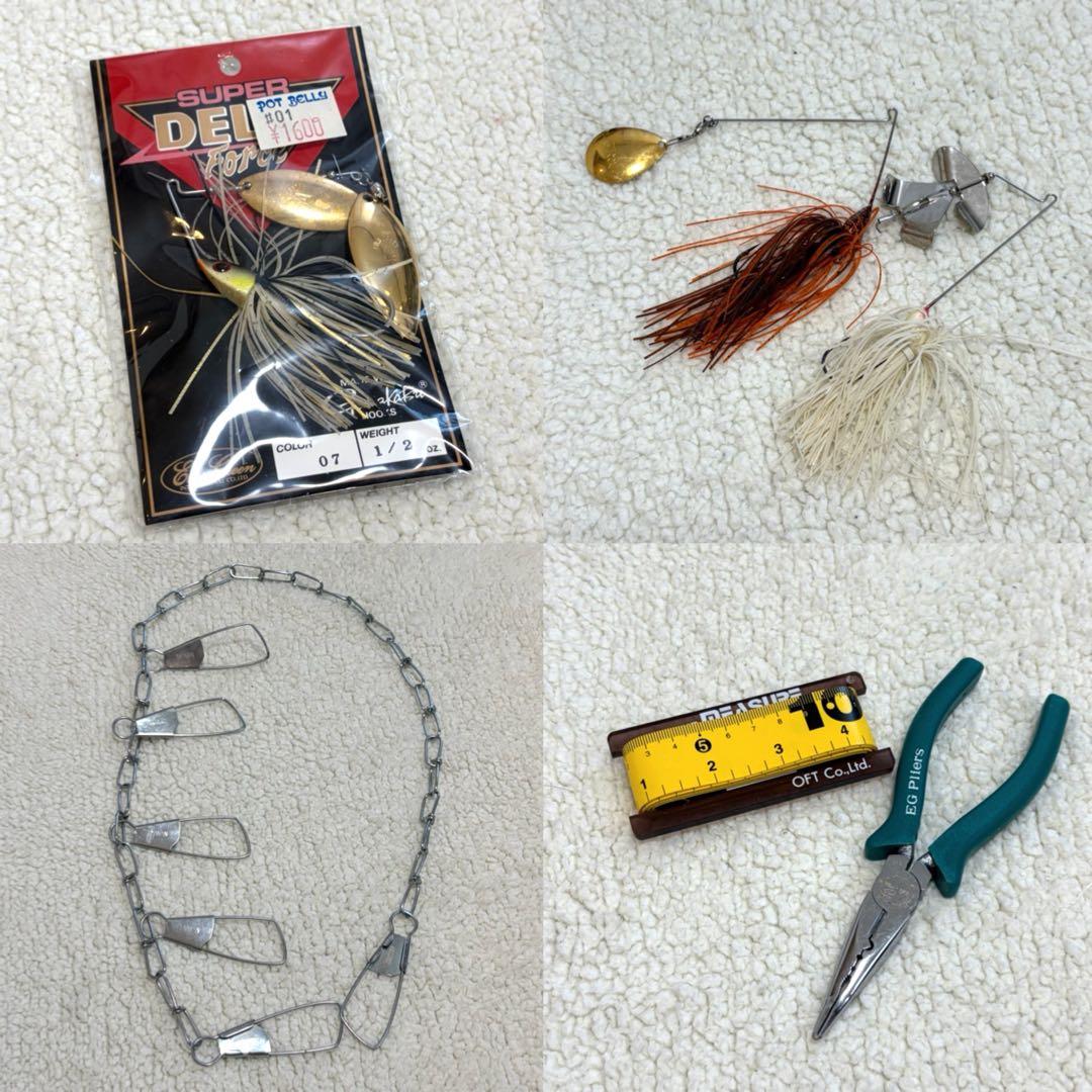 バス釣り引退セット　ルアーワームセット売り　タックルボックス付き　バスルアー