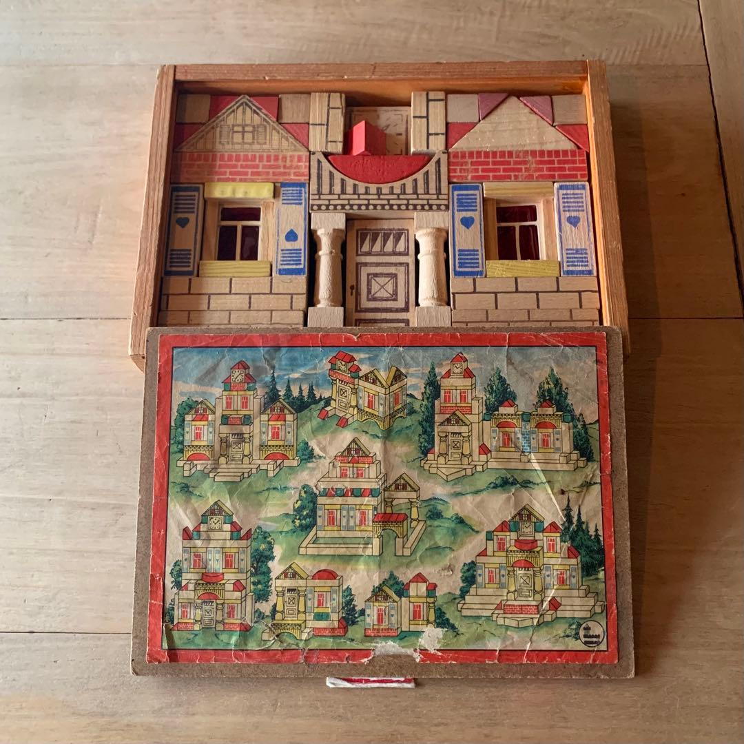 アンティーク家型積み木セット