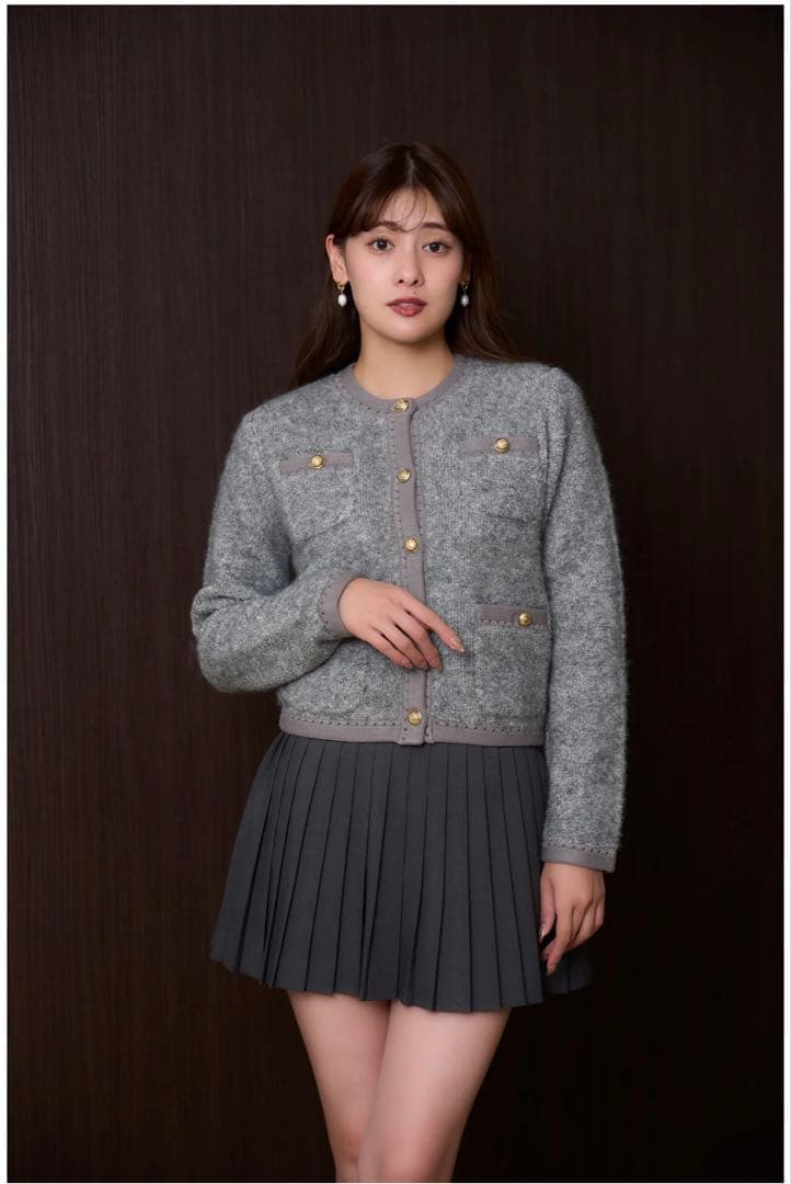 【Herlipto】Clarimond Bouncy Knit Jacket