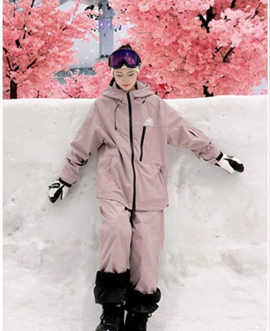 ピンク スキー スノーボードウェア Lサイズ