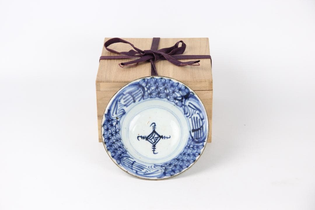 中国古美術 唐物 染付  清時代　菓子器　茶碗　清康熙　青花 EY11-2