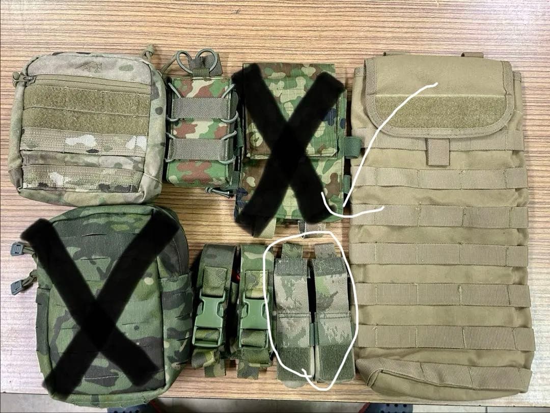 ミリタリー　ポーチセット　個別可能