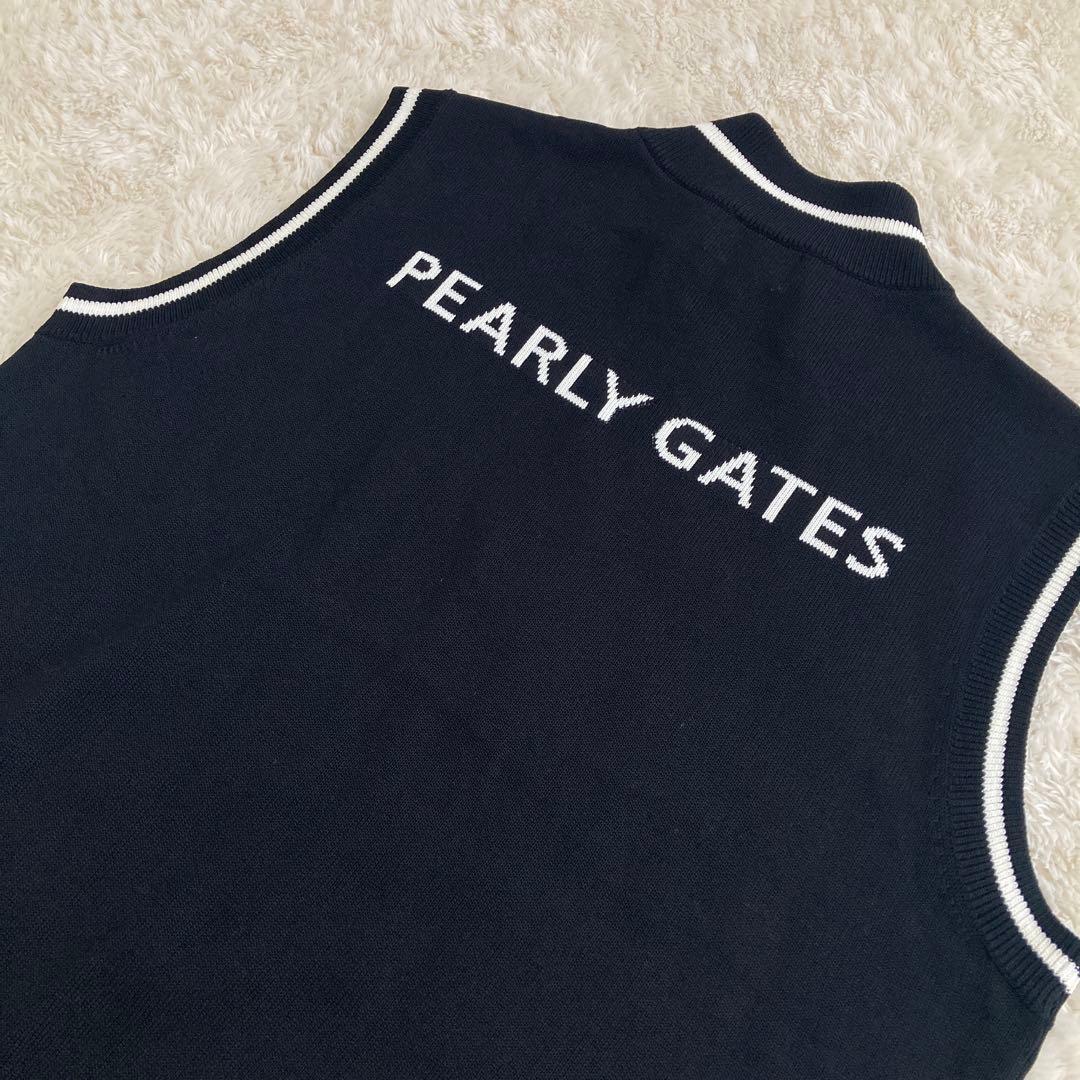 美品！PEARLY GATESパーリーゲイツ　モックネック　ハーフジップベスト