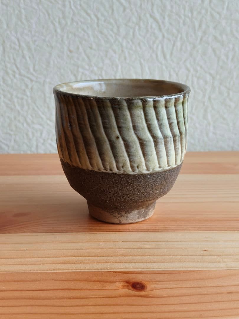小鹿田焼 坂本茂木　刷毛目 湯呑 　民藝