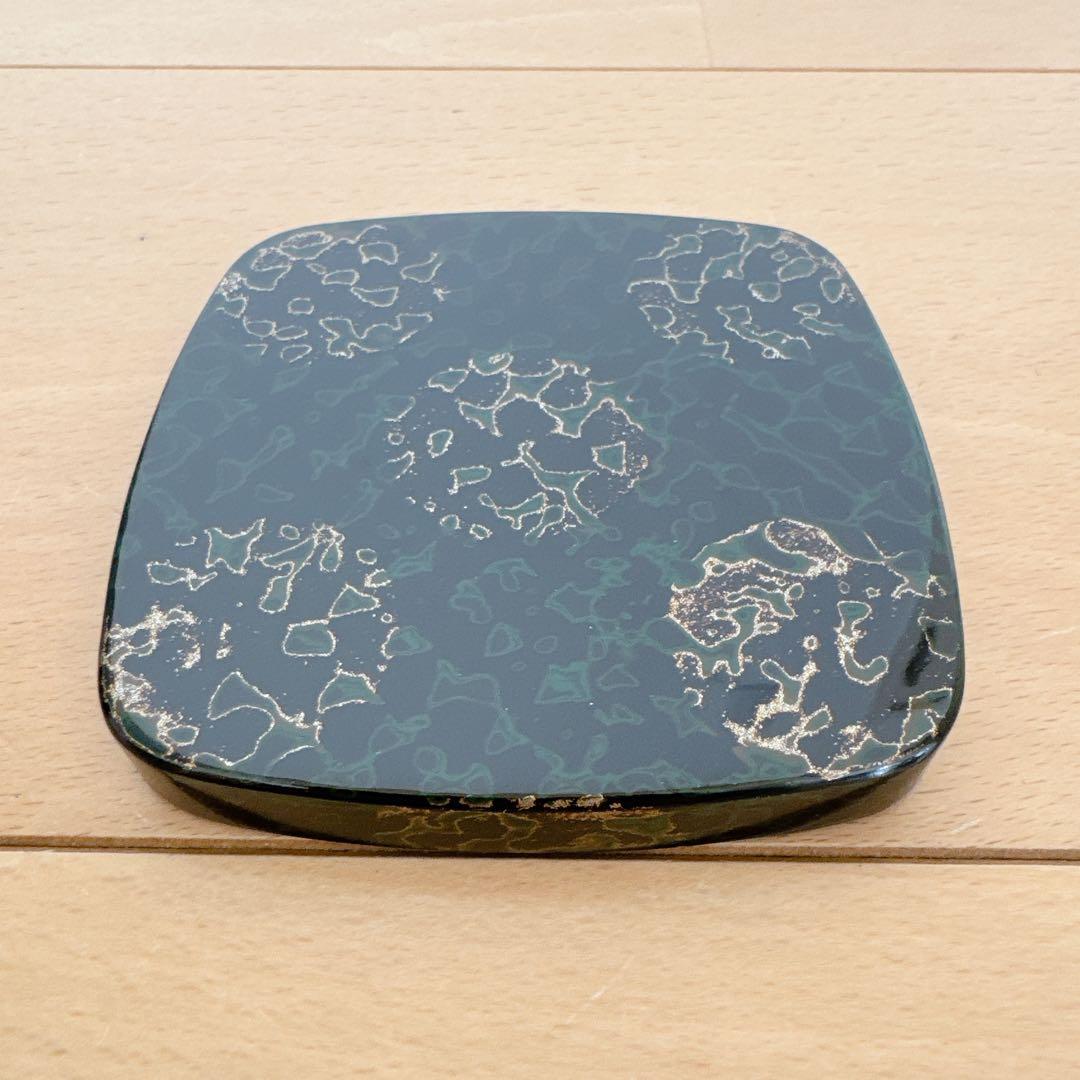 未使用✨つがる塗り 漆器 黒と金の模様 手入れ方法付き 茶道具