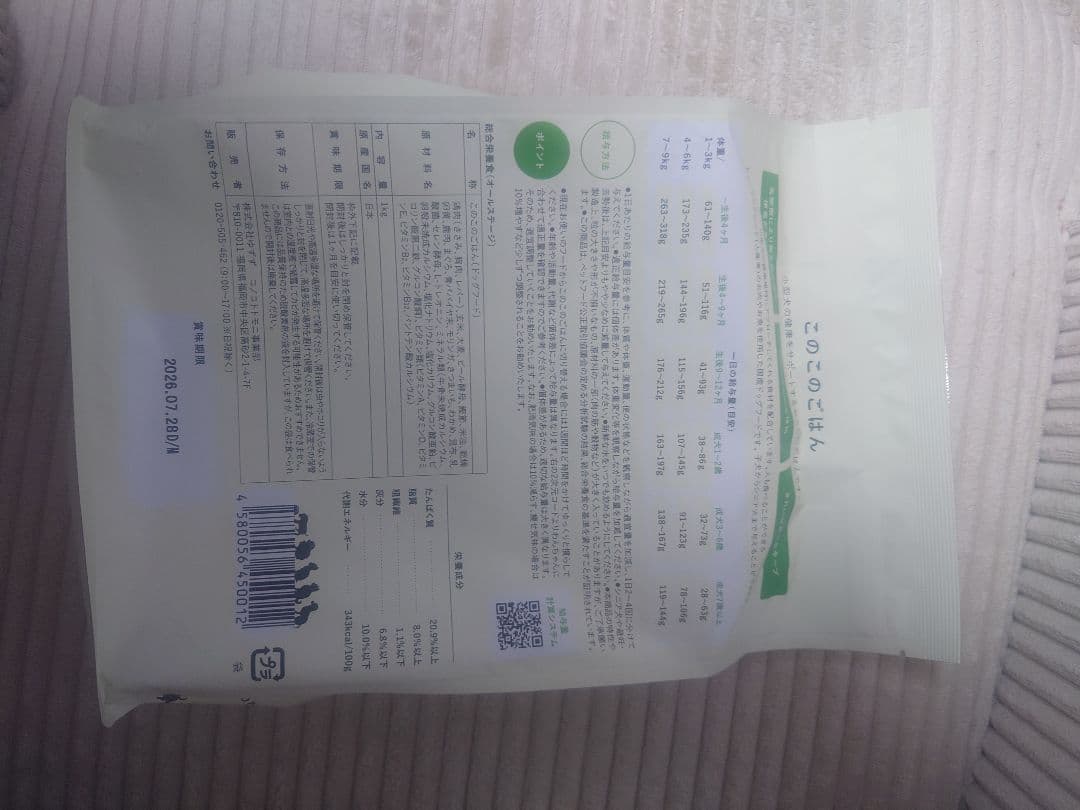 【はるるんさん専用】このこのごはん ドライフード　1kg×2