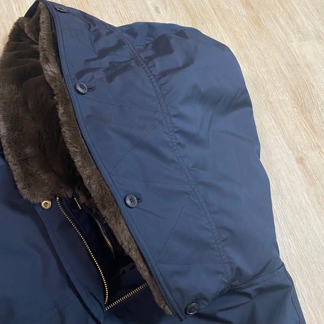 極美品 グリーンレーベルリラクシング SC モッズコート ロング 38 ネイビー