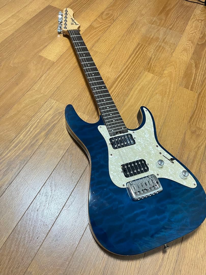 grass roots 青系　バインディング　グラスルーツ　ギター　ストラト系