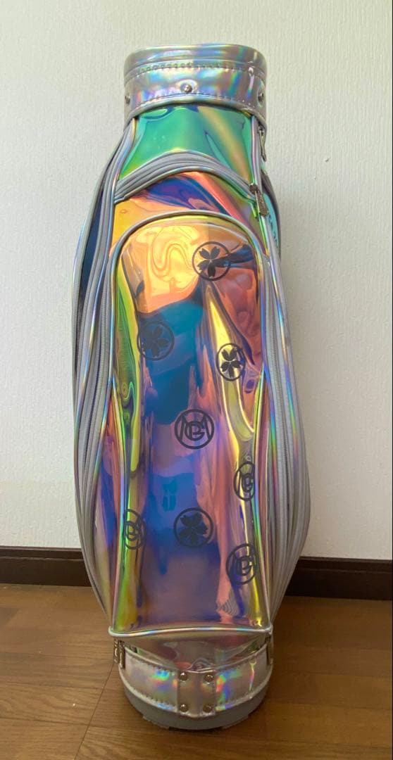 虹色 透明 PVC ゴルフバッグ