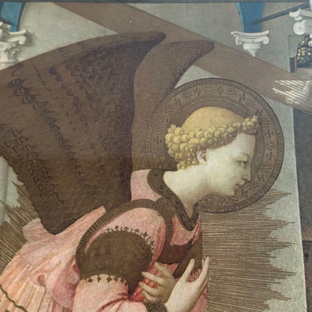 キリスト教美術 絵画 額縁 アンティーク 66.5×67cm 骨董品