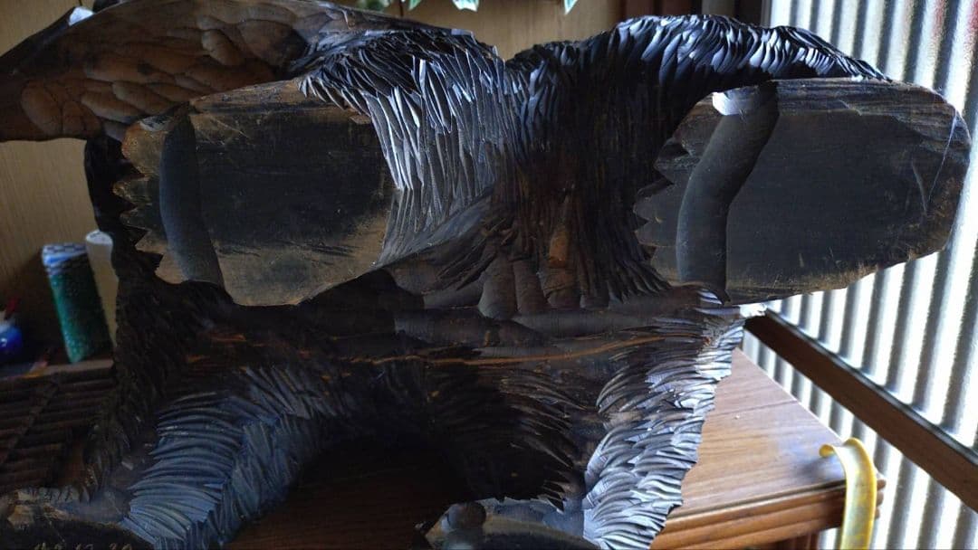 木製クマ彫刻(写真を追加しました)