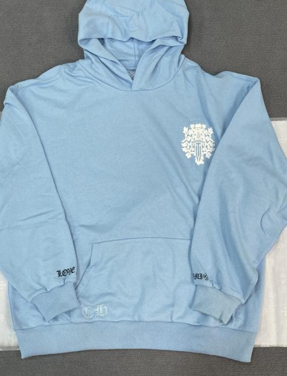 未使用CHROME HEARTS ブルー パーカー M