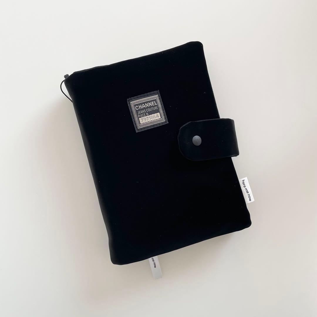 早い者勝ち　韓国　バインダー　カバー　貯金　リフィル　A6　黒　ベルベット