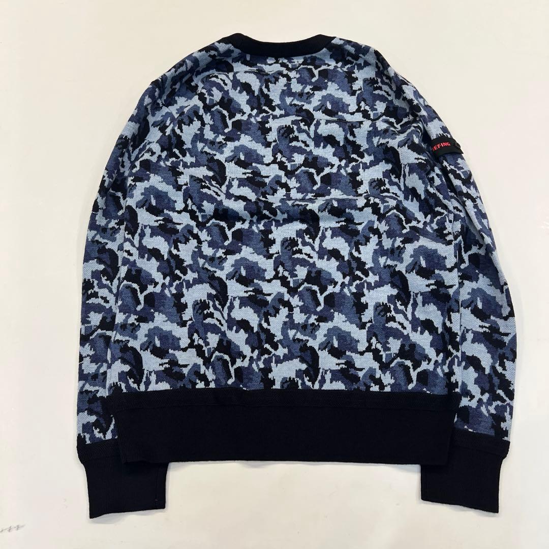 新品　BRIEFING MS CAMO JQ CREW NECK KNIT