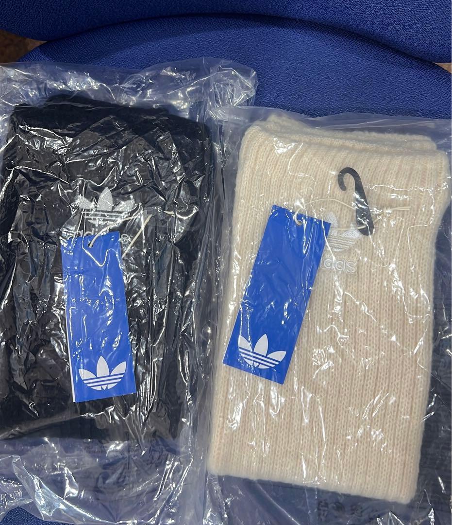 アディダスレッグウォーマー 2点セット 黒白