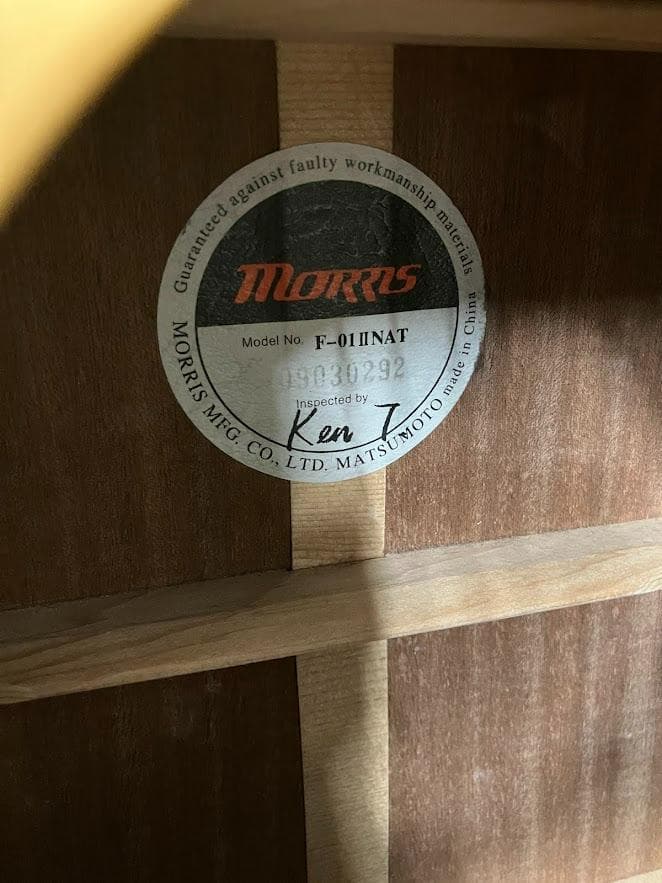 モーリス　Morris アコースティックギター　F01　11NAT