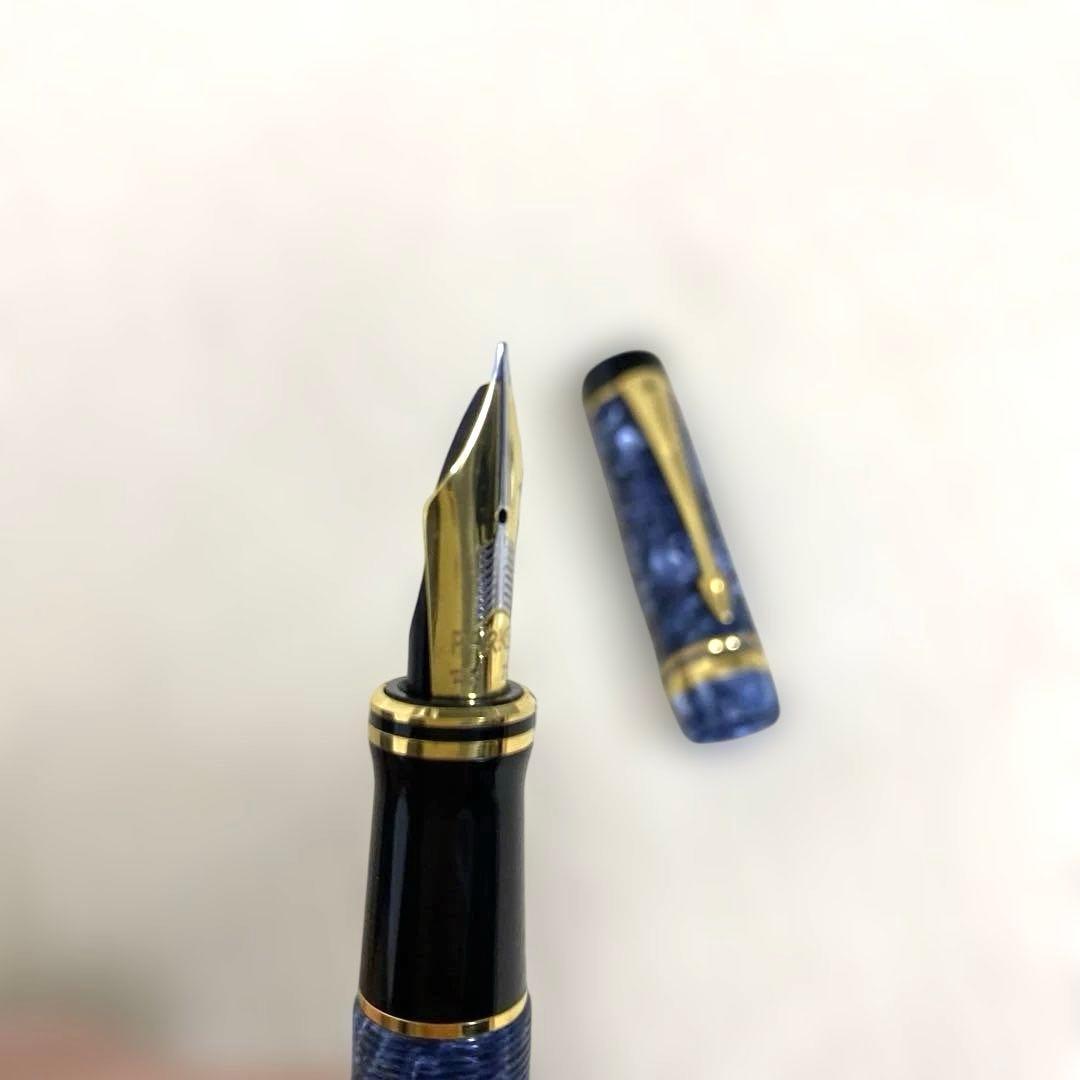 【PARKER】万年筆ブルーマーブリング