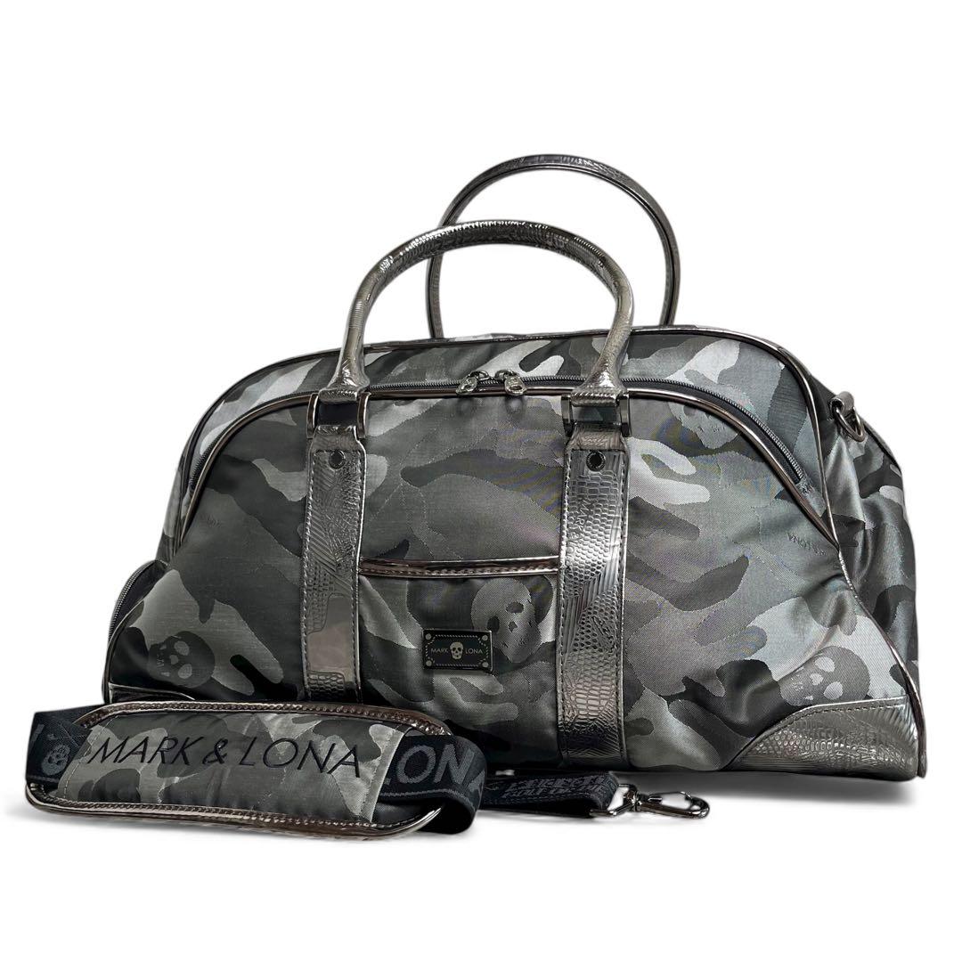 【美品】 MARK&RONA ゴルフバッグ ボストン 2way カモフラ グレー