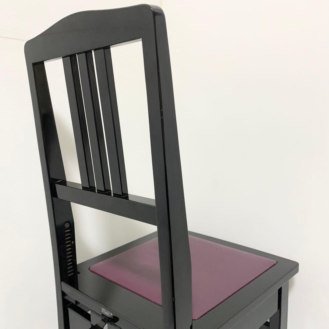 ピアノ椅子トムソン型 高低 背もたれ付き ヴィンテージ