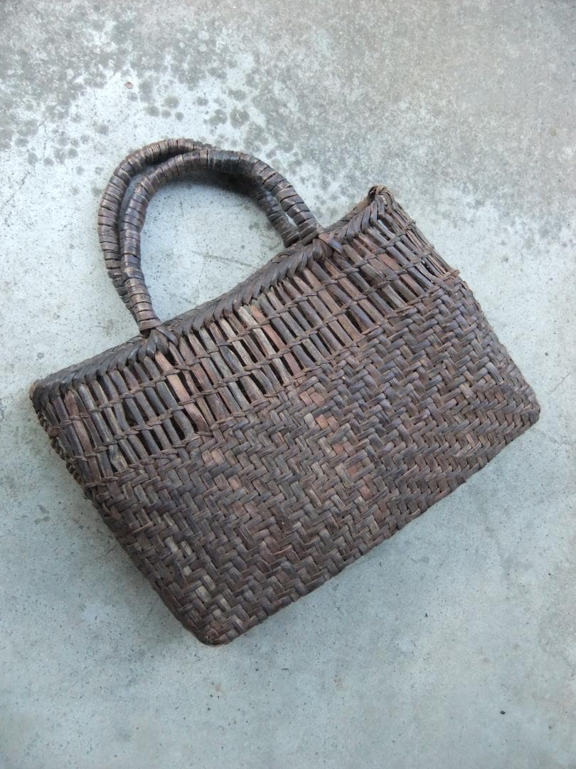 ヴィンテージ 山葡萄かご