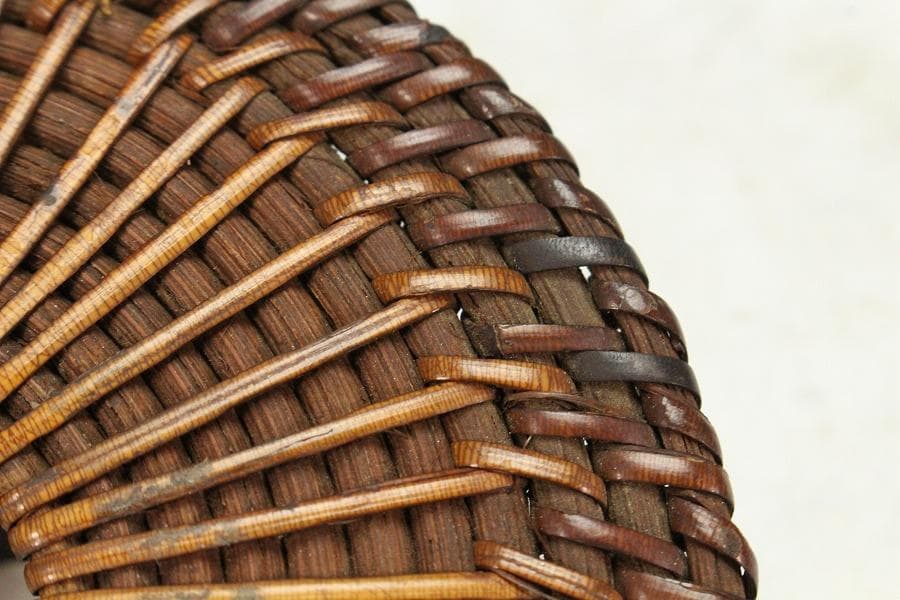 煎茶 古竹藤網 円形 瓶敷 大小 六件 まとめて(K-A908)