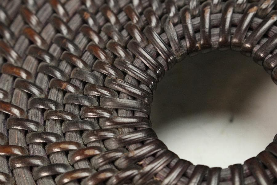 煎茶 古竹藤網 円形 瓶敷 大小 六件 まとめて(K-A908)