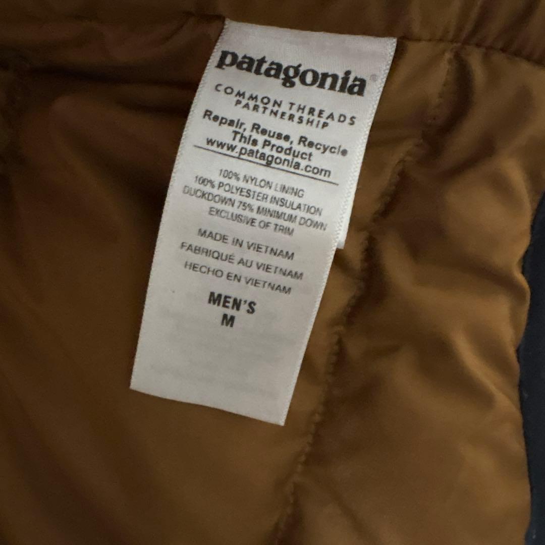 patagonia ダウンベスト ブラウン/ネイビー