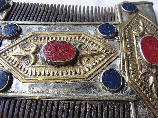 ★X1701★アンティーク　櫛　トルクメニスタン　髪飾　装身具　装飾品