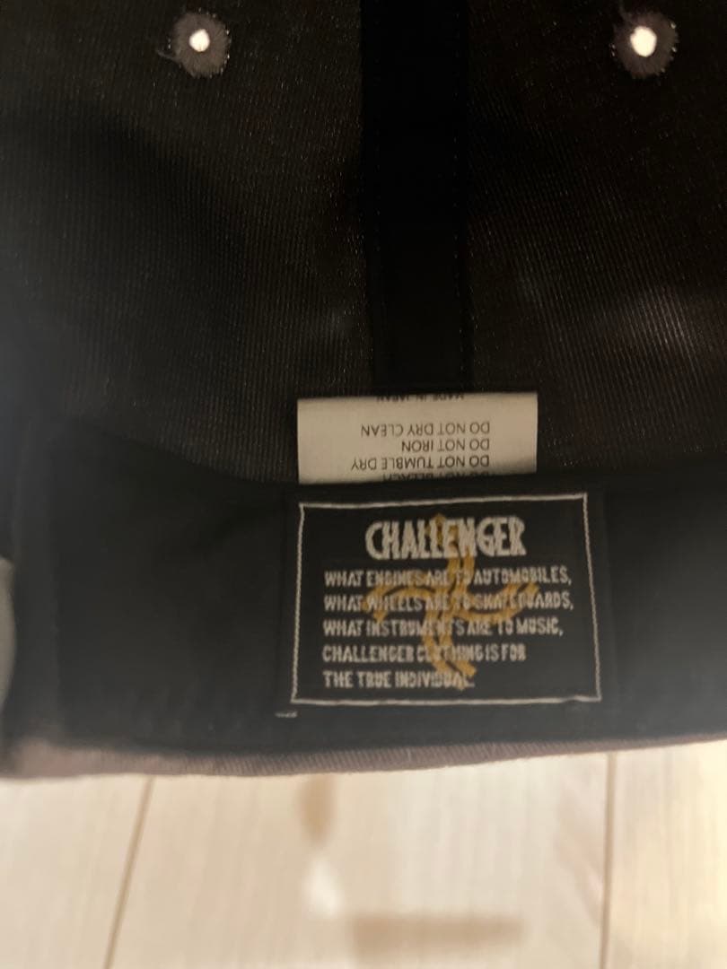 帽子 CHALLENGER RECORDS CAP GRAY x BLACK